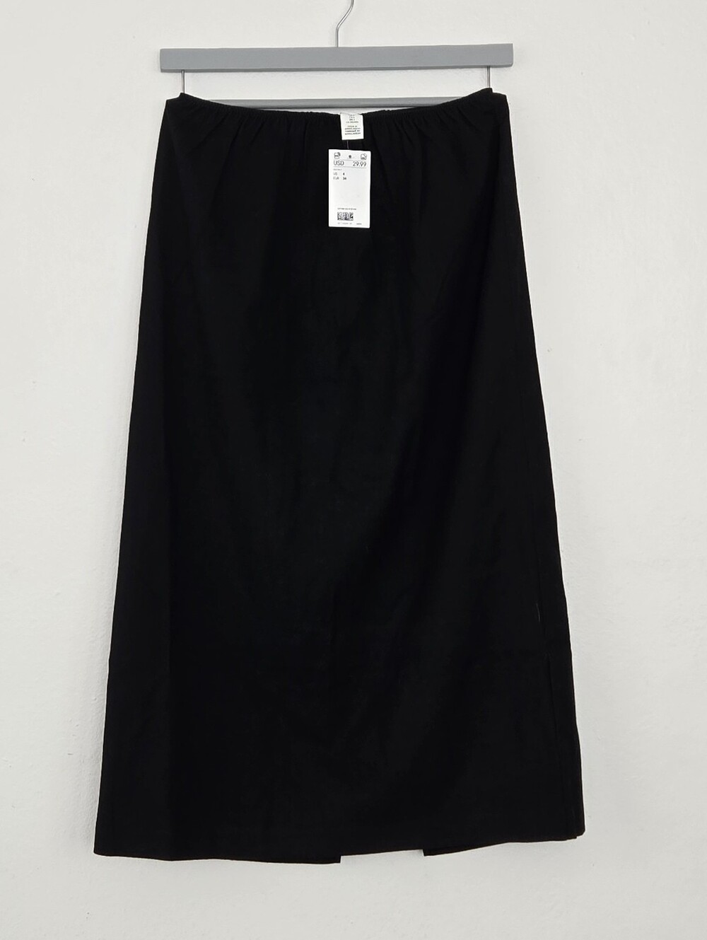 H&M Black Maxi Skirt with Elastic Waist